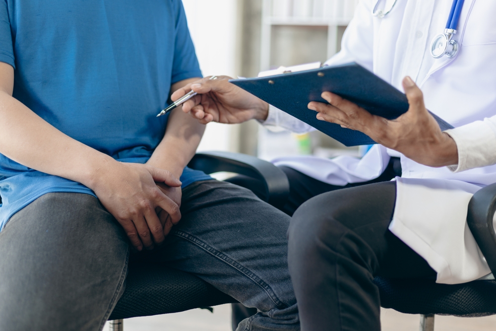 doctor giving ED diagnosis.